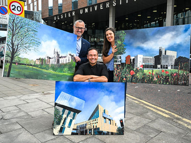 Renowned Belfast Artist and Ulster University Graduate Unveils Unique Campus-Inspired Art Collection