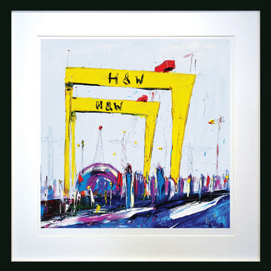 Belfast Cranes - Limited Edition Print - Stephen Whalley Artist