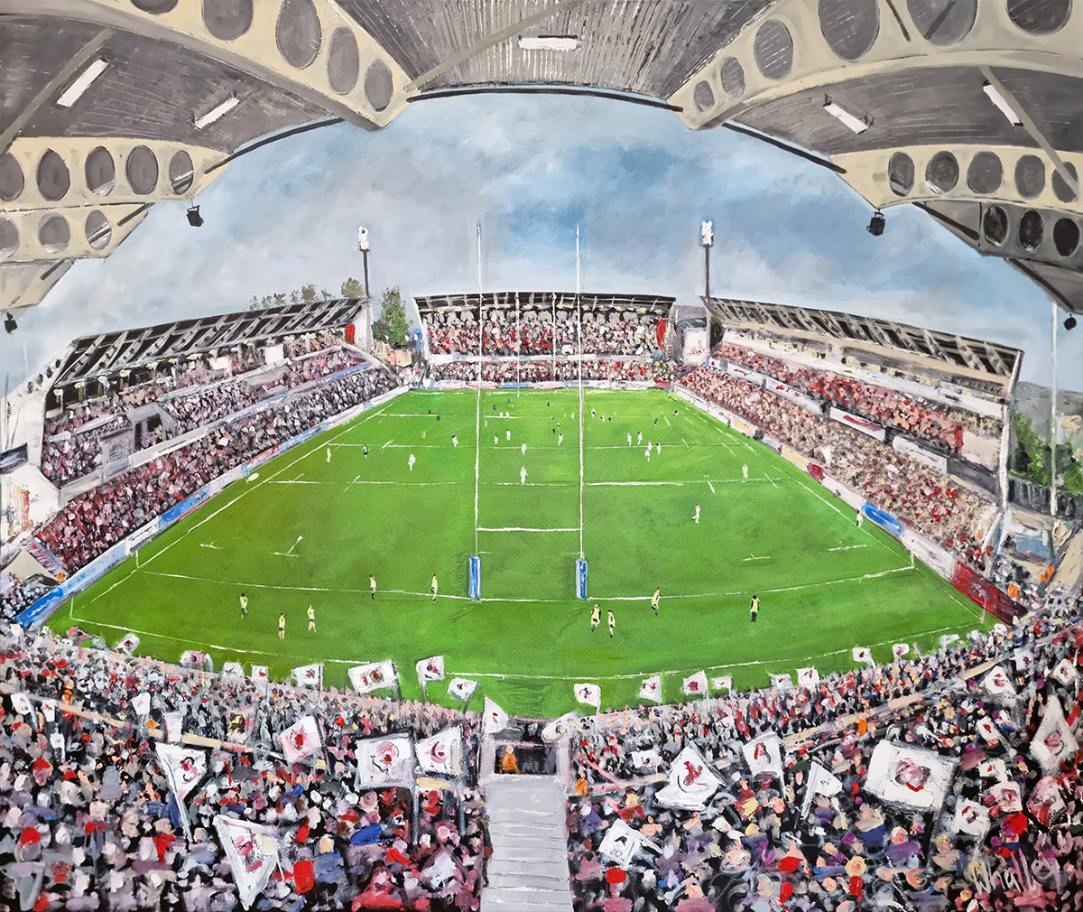 Kingspan Rugby Kingspan Stadium Ulster Rugby Limited Edition Print by Artist Stephen ...