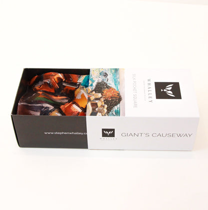 Giant's Causeway Silk Pocket Square - Stephen Whalley Artist