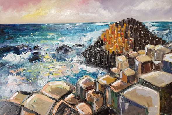 Giant's Causeway - Silk Scarf - Stephen Whalley Artist