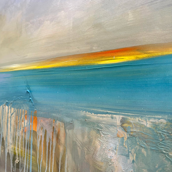 Turqoise Sea, Kinnegar  - Original Oil Painting - Stephen Whalley Artist